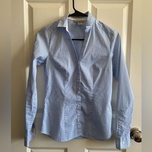 H&M Long Sleeve Button Down Shirt - Blue